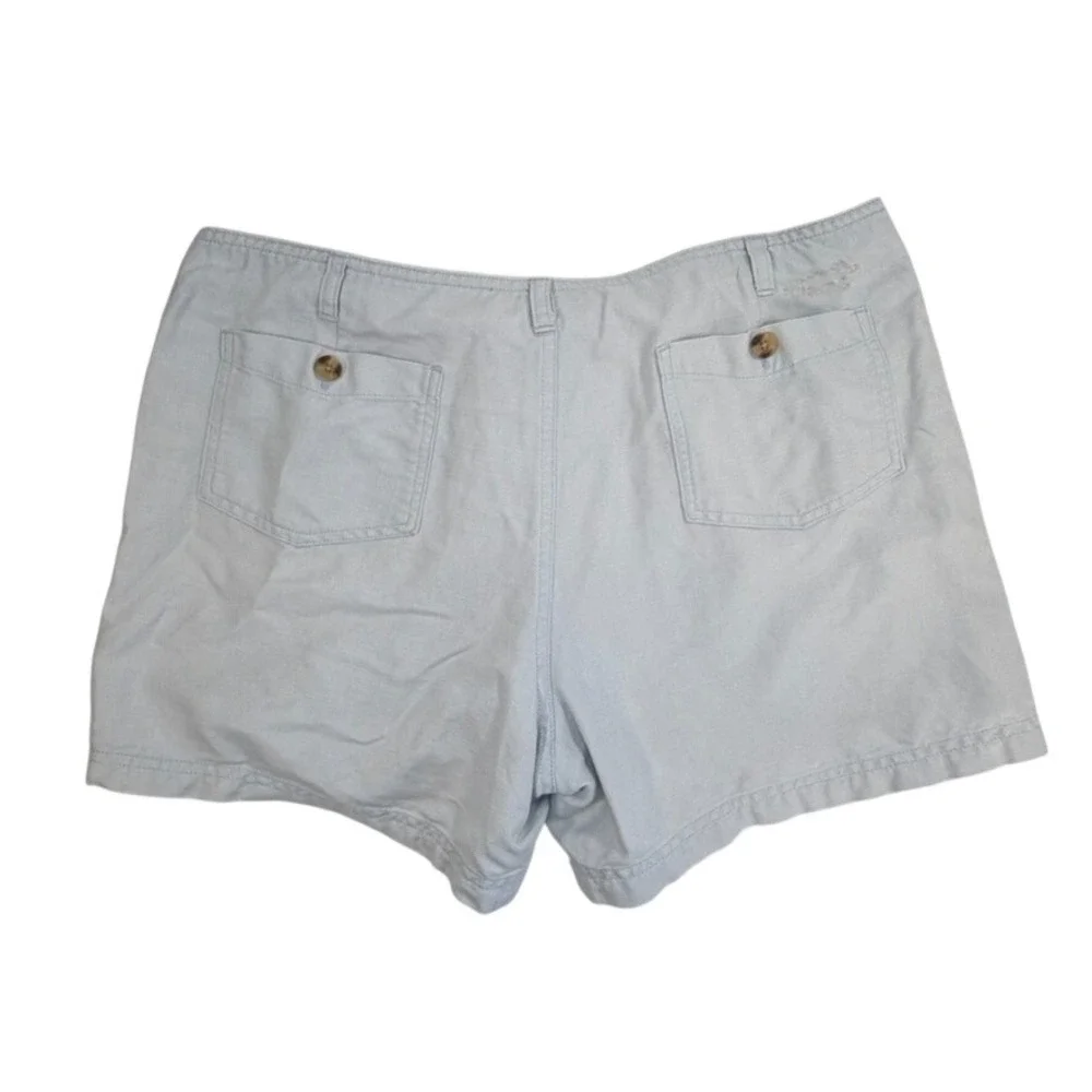 Horny Toad Womens Light Blue Linen Cotton Blend Hiking Casual Shorts Size 10 - Picture 2 of 11
